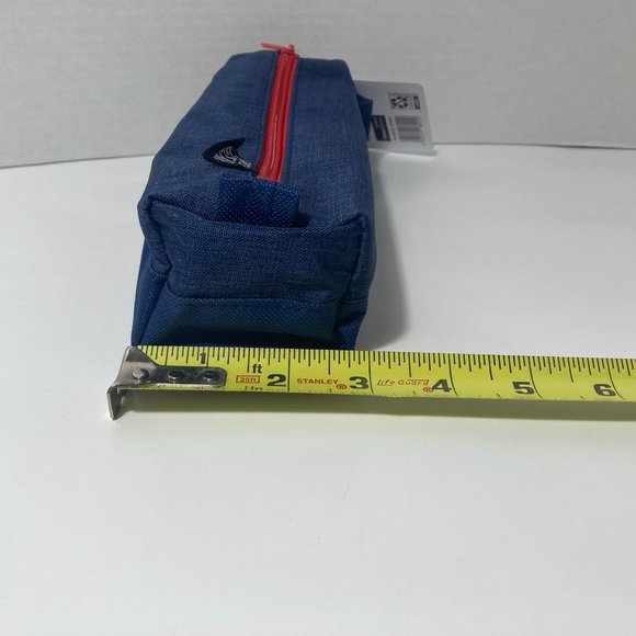 Blue Red Makeup Bag Pencil Case Zipper Organizer - Picture 7 of 10